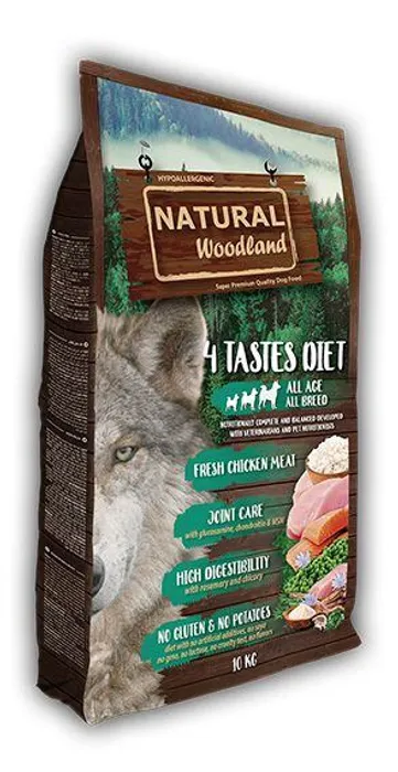 Główne zdjęcie produktu Natural Woodland 4 TASTES Diet 10 kg