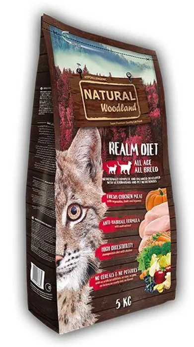 Główne zdjęcie produktu Natural Woodland Realm Diet Cat /kuře/5 kg