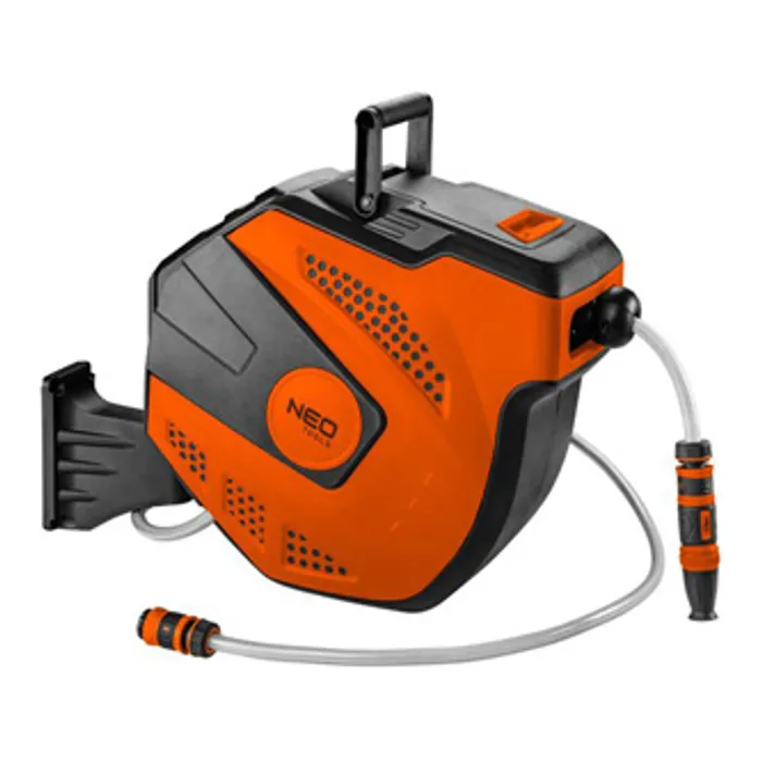 Główne zdjęcie produktu NEO TOOLS box s navijákem včetně zahradní hadice, 20+2m, 10bar, oranžovo-černý, 15-891