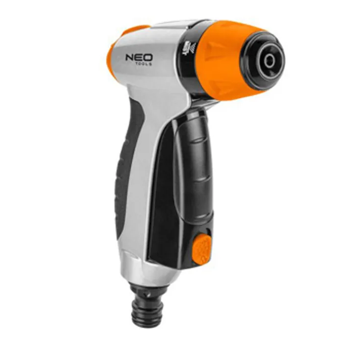Główne zdjęcie produktu NEO TOOLS pistolový rozprašovač 3 funkce, CLICK ON/OFF, oranžovo-černá, 15-705