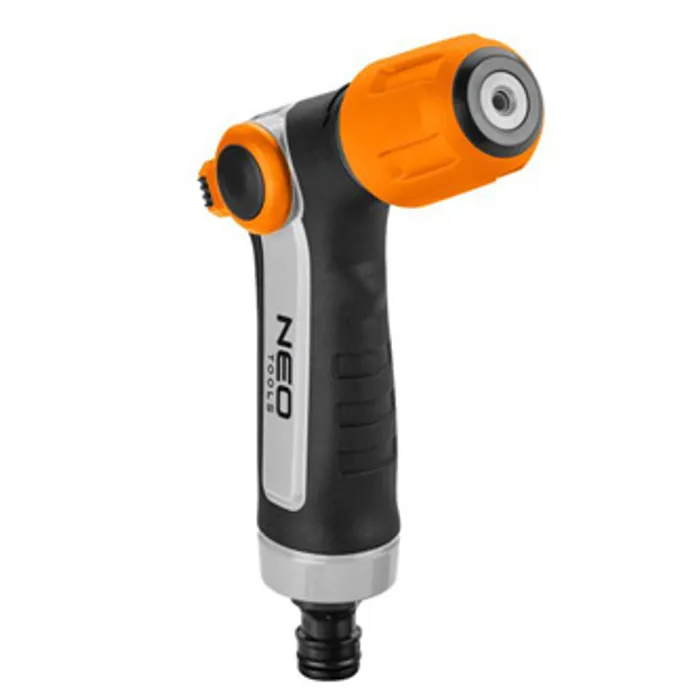 Główne zdjęcie produktu NEO TOOLS pistolový rozprašovač s regulací proudu 2 funkce, ZAP/VYP palcem, oranžovo-čern