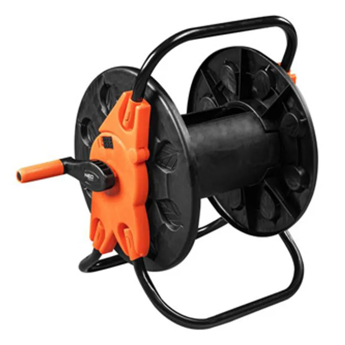 Główne zdjęcie produktu NEO TOOLS stojan pro zahradní hadici až 60m 1/2" nebo 20m 3/4", oranžovo-černý, 15-791