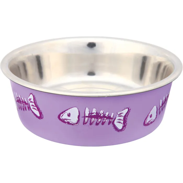 Główne zdjęcie produktu Nerez miska pro kočky s barevným potiskem 0,3 l/12 cm