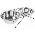 Następne zdjęcie produktu Stojak ze stali nierdzewnej + 2 miski 2,8l/24cm