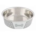 Miska ze stali nierdzewnej z powłoką silikonową, biała/szara 1,4 l/o 21 cm