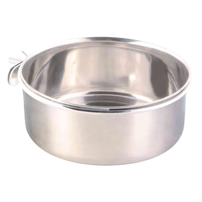 Główne zdjęcie produktu Nerezové krmítko s pevným úchytem do klece 900ml/14cm TRIXIE