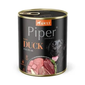 NOWOŚĆ PIPER z kaczką i gruszką, puszka dla psów 800 g