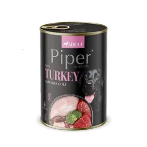 NOWOŚĆ PIPER z indykiem i brokułami, puszka dla psów 400 g