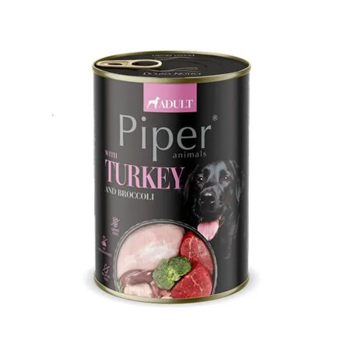 Główne zdjęcie produktu NEW PIPER s krůtou a brokolicí, konzerva pro psy 400 g