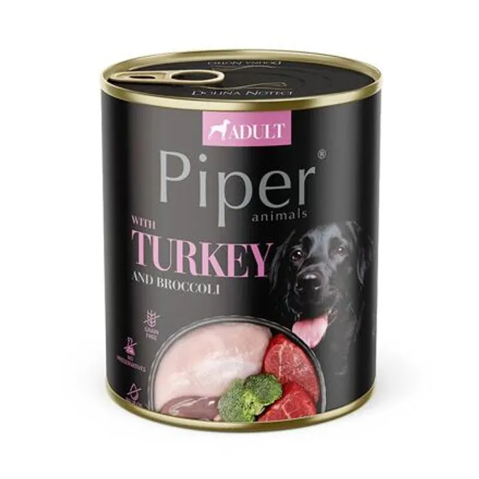 Główne zdjęcie produktu NEW PIPER s krůtou a brokolicí, konzerva pro psy 800 g