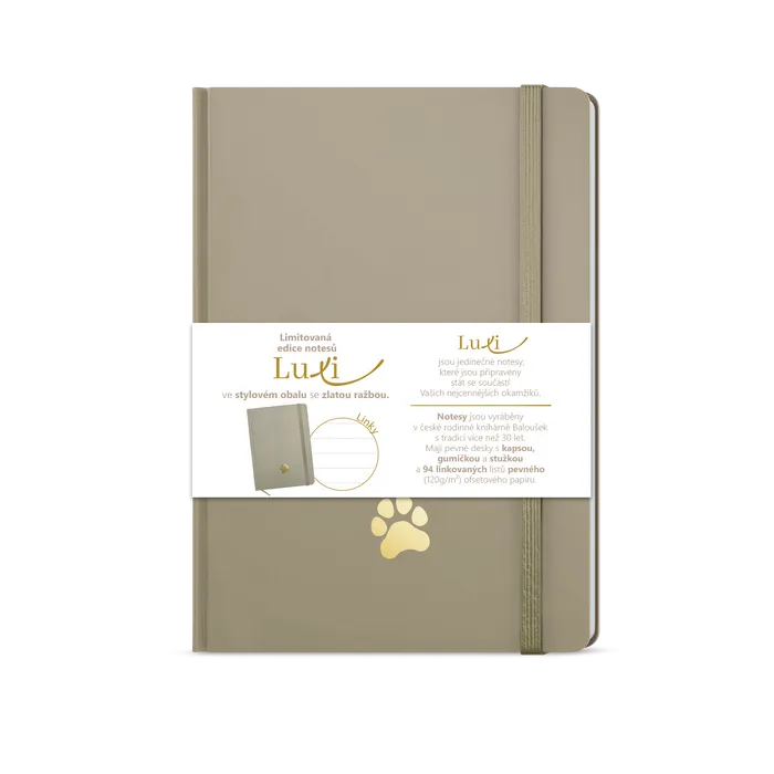 Główne zdjęcie produktu Notes Luxi linky - A5 - lamino - moka