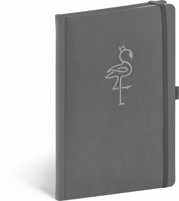 Główne zdjęcie produktu Notes Samet Plameňák, linkovaný, 13 × 21 cm
