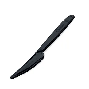 Nóż (PP) wielokrotnego użytku czarny 18,5cm [50 szt]