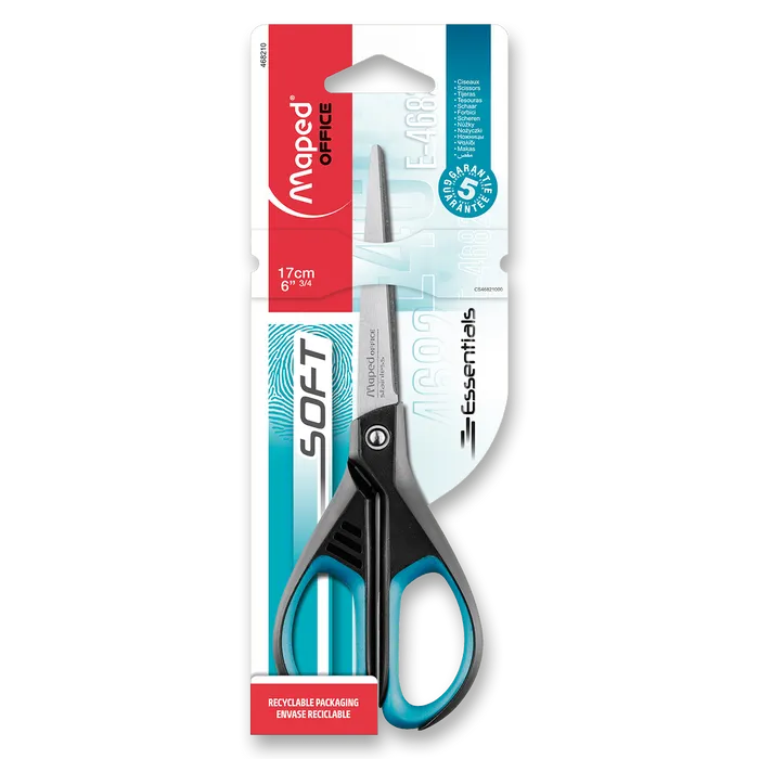 Główne zdjęcie produktu Nůžky Maped Essentials Soft - 17 cm