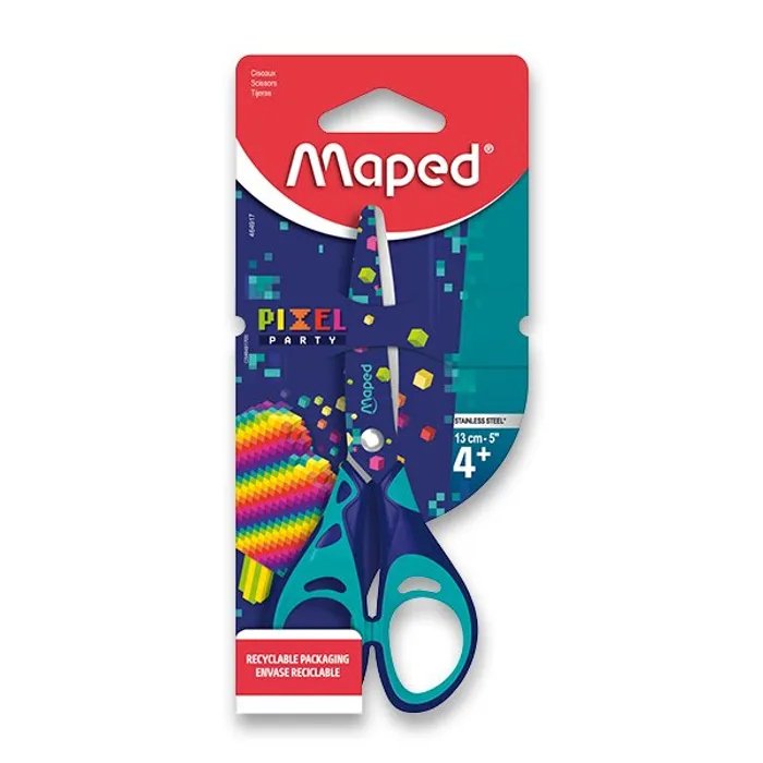 Główne zdjęcie produktu Nůžky Maped Pixel Party 13 cm