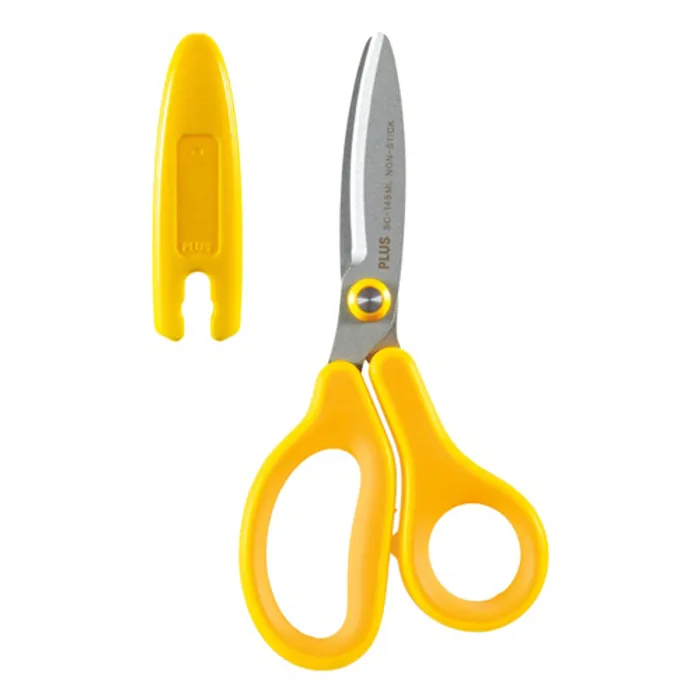 Główne zdjęcie produktu Nůžky PLUS SC-145MF školní, 6 "145mm - pro leváky, žluté