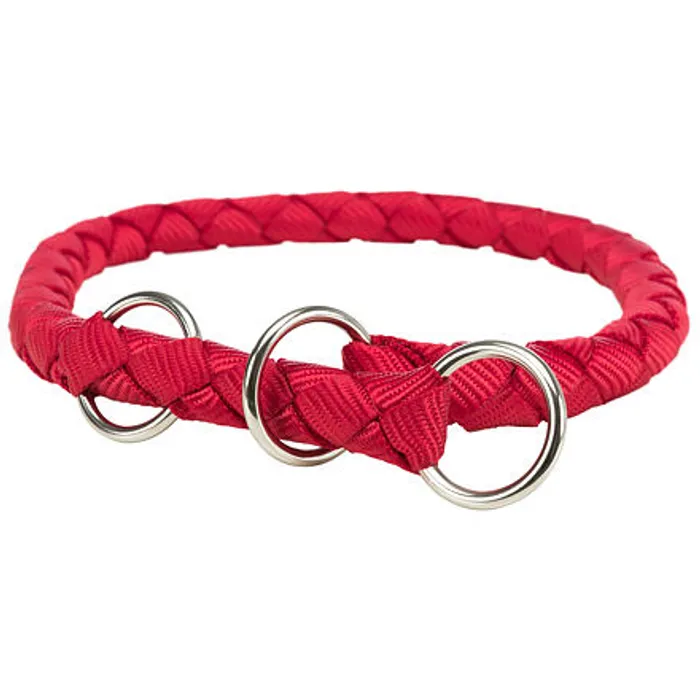 Główne zdjęcie produktu Nylonový obojek kulatý CAVO - červená L:47-55cm/18mm