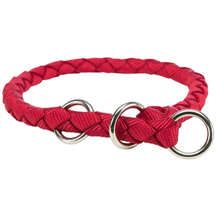 Główne zdjęcie produktu Nylonový obojek kulatý CAVO - červená M:39-45cm/12mm