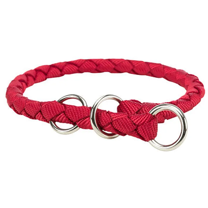 Główne zdjęcie produktu Nylonový obojek kulatý CAVO - červená S-M:35-41cm/12mm