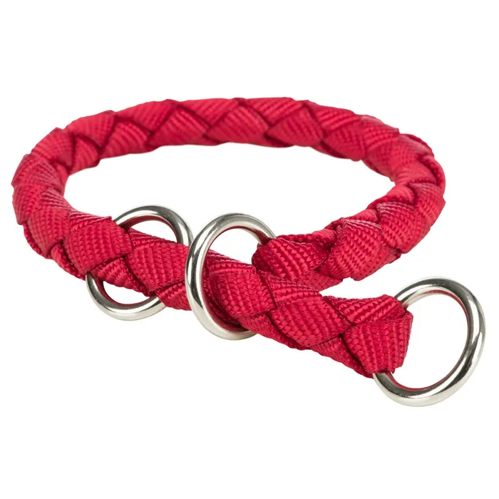 Główne zdjęcie produktu Nylonový obojek kulatý CAVO - červená S:25-31cm/12mm
