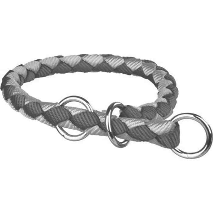 Główne zdjęcie produktu Nylonový obojek kulatý CAVO - fialovo/stříbrná DOPRODEJ S:25-31cm/12mm