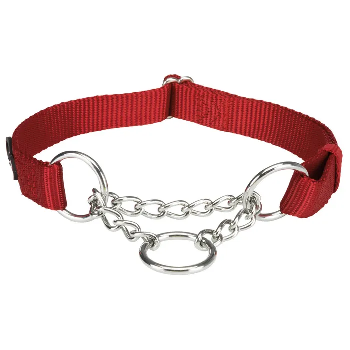Główne zdjęcie produktu Nylonový polostahovací obojek PREMIUM - červená M-L:35-50cm/20mm