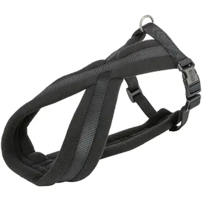 Szelki nylonowe z wyściółką PREMIUM - czarne S: klatka piersiowa: 35-50cm/20mm