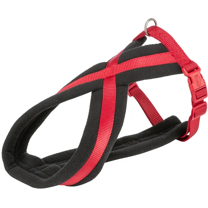 Główne zdjęcie produktu Nylonový postroj PREMIUM podšitý - červená S:hruď:35-50cm/20mm