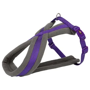 Szelki nylonowe z podszewką PREMIUM - fioletowe L-XL: obwód klatki piersiowej: 70-110cm/25mm