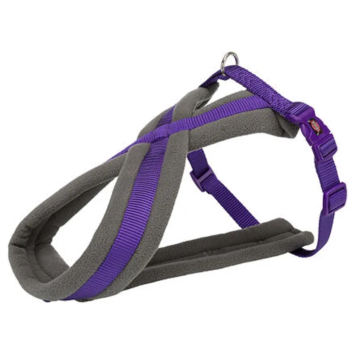 Główne zdjęcie produktu Nylonový postroj PREMIUM podšitý - fialový L-XL:hruď:70-110cm/25mm