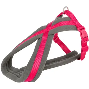 Szelki nylonowe z podszewką PREMIUM - fuksja M: obwód klatki piersiowej: 45-80cm/25mm