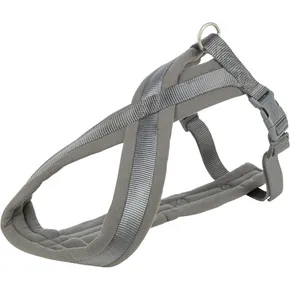 Szelki nylonowe z wyściółką PREMIUM - grafit L: klatka piersiowa: 60-100cm/25mm