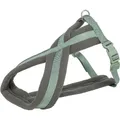 Szelki nylonowe z podszewką PREMIUM, szałwia/grafit M-L: obwód klatki piersiowej: 50-90cm/25mm
