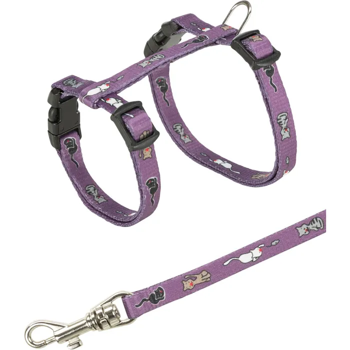 Główne zdjęcie produktu Nylonový postroj pro koťata - motiv 21-34cm/8mm TRIXIE