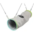 Nylonowy tunel z futrem dla fretek, wiszący w klatce o wymiarach 20x45cm