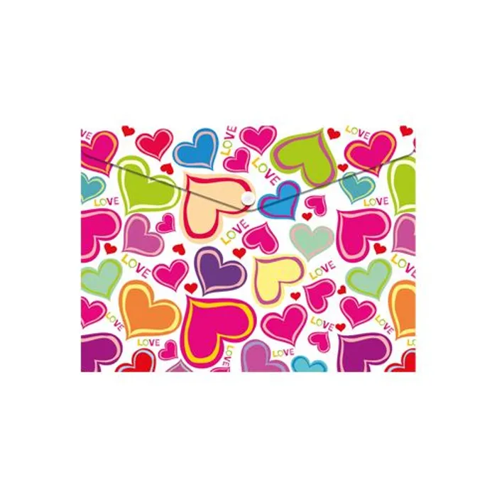 Główne zdjęcie produktu Obal PP s patentkou A5, Love Hearts