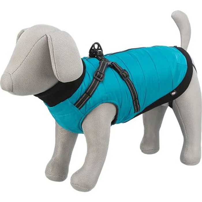 Główne zdjęcie produktu Obleček PONTIS - vesta s postrojem, tyrkysová XS: 30cm, hruď: 44-48cm, krk: 34cm