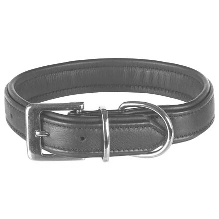 Główne zdjęcie produktu Obojek ACTIVE COMFORT kožený - černý L:47-54cm/35mm