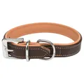 Obroża skórzana ACTIVE COMFORT, brązowa/jasnobrązowa L: 47-54 cm/35 mm