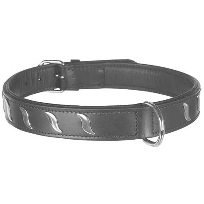 Główne zdjęcie produktu Obojek ACTIVE kožený - černý L-XL:57-66cm/30mm