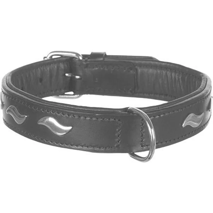 Główne zdjęcie produktu Obojek ACTIVE kožený - černý M:37-44cm/25mm