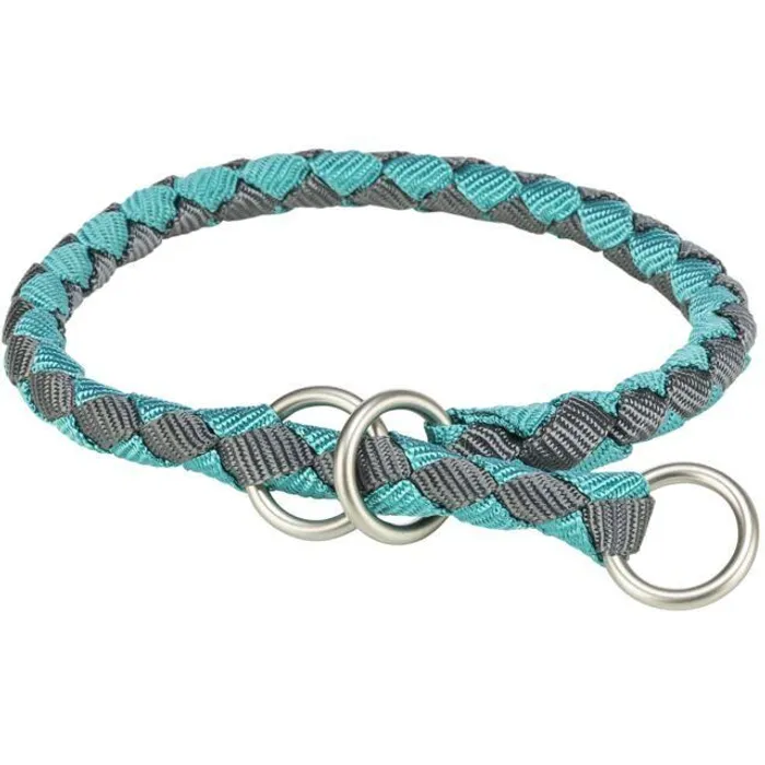 Główne zdjęcie produktu Obojek CAVO kulatý polostahovací, aqua/grafit S-M: 35-41cm/ o12mm