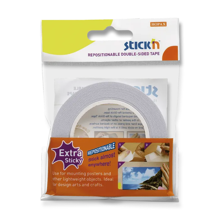 Główne zdjęcie produktu Oboustranná lepicí páska Hopax Stick’n Re-Stick Tape 25 mm x 12 m