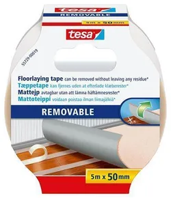 Dwustronna taśma podłogowa „Removable 55729” usuwalna bez śladów, 50 mm x 5 m, TESA