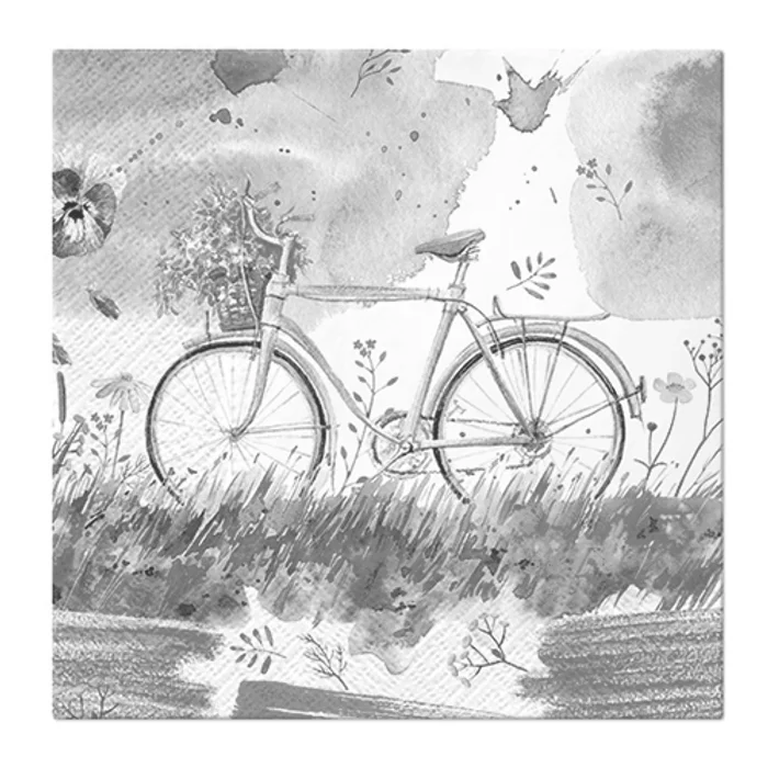 Główne zdjęcie produktu Obrúsky PAW L 33x33cm Watercolour Bicycle