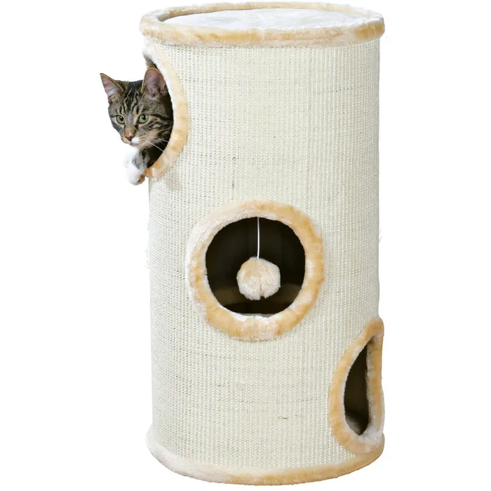 Główne zdjęcie produktu Obytný sisalový válec pro kočky 36cm/70cm - béžový