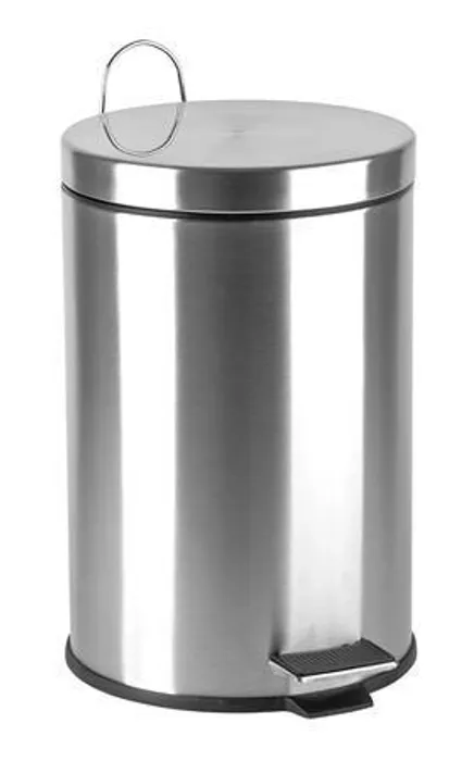 Główne zdjęcie produktu Odpadkový koš, pedálový, kovový, 12 l, chromovaný