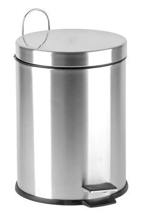 Główne zdjęcie produktu Odpadkový koš, pedálový, kovový, 5 l, chromovaný
