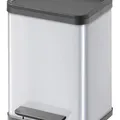 Następne zdjęcie produktu Odpadkový koš pro tříděný odpad, kovový, 2x11 litrů, VEPA BINS, šedý