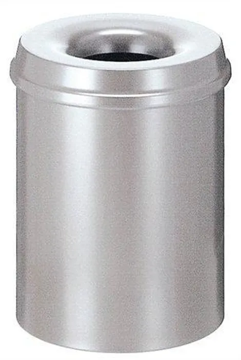 Główne zdjęcie produktu Odpadkový koš, samozhášecí, kovový, kulatý, VEPA BINS, stříbrný
